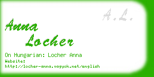 anna locher business card